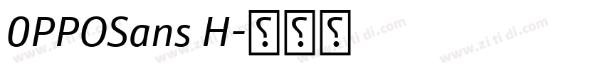 0PPOSans H字体转换